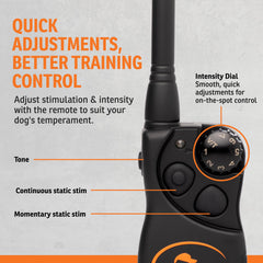 SportDOG YardTrainer DryTek waterproof design tested up to 25 feet for wet conditions.