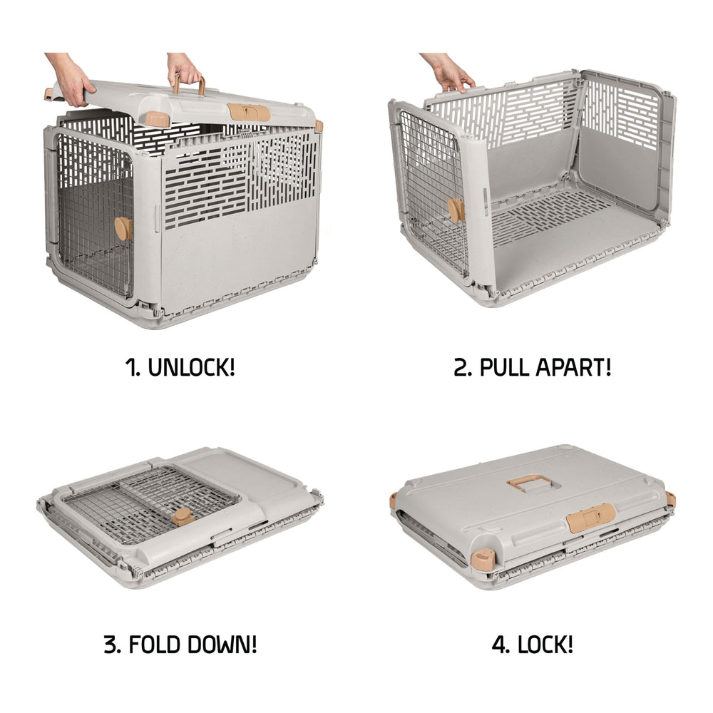 SportPet Designs kennel used indoors and outdoors for pets up to 50 lbs.