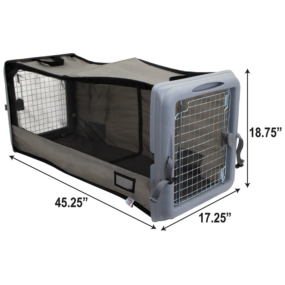 SportPet mesh side panels provide airflow and clear pet visibility.