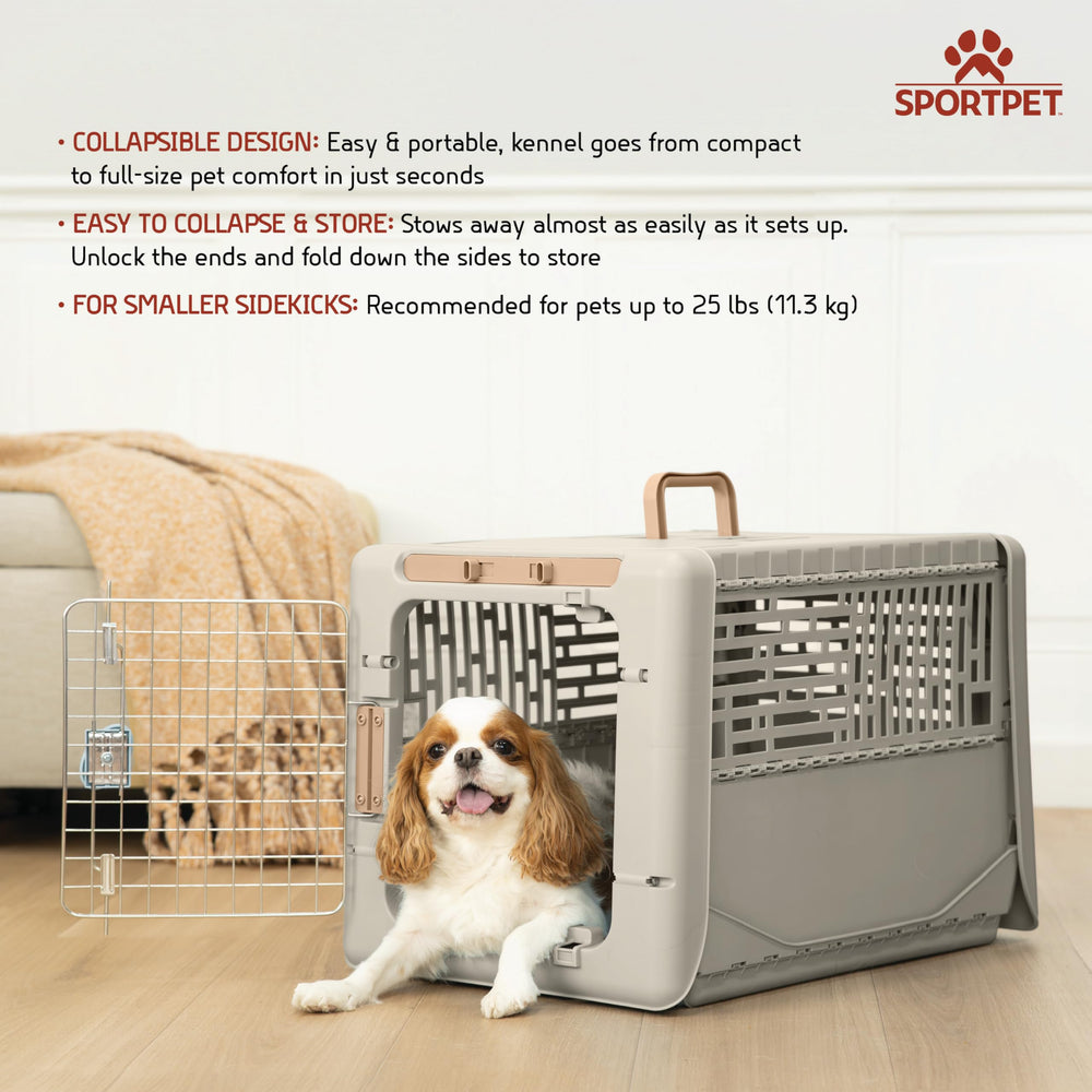 SportPet Designs twist-lock gate keeps small pets secure during travel.