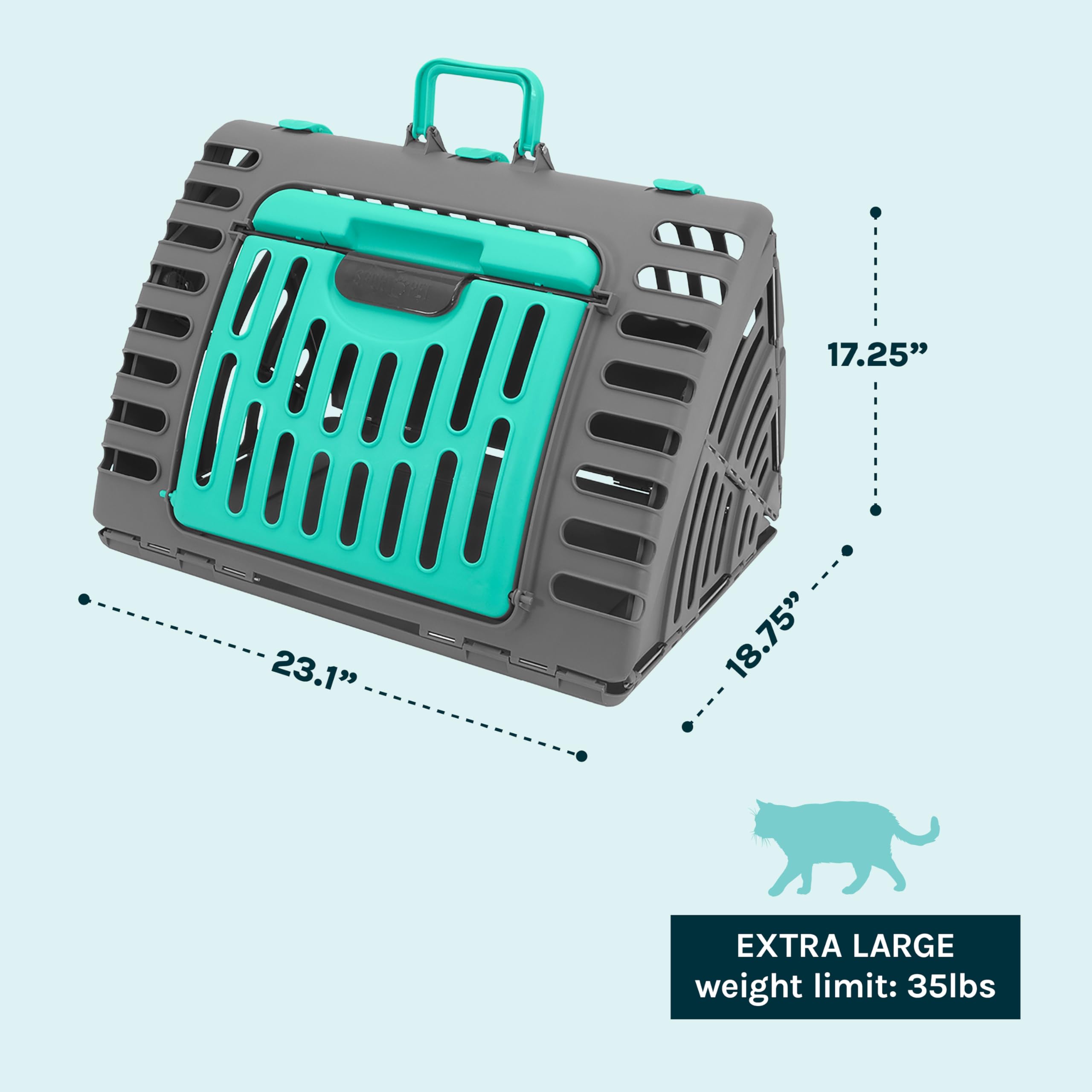 SportPet Designs secure door simplifies loading and cleanup after trips.