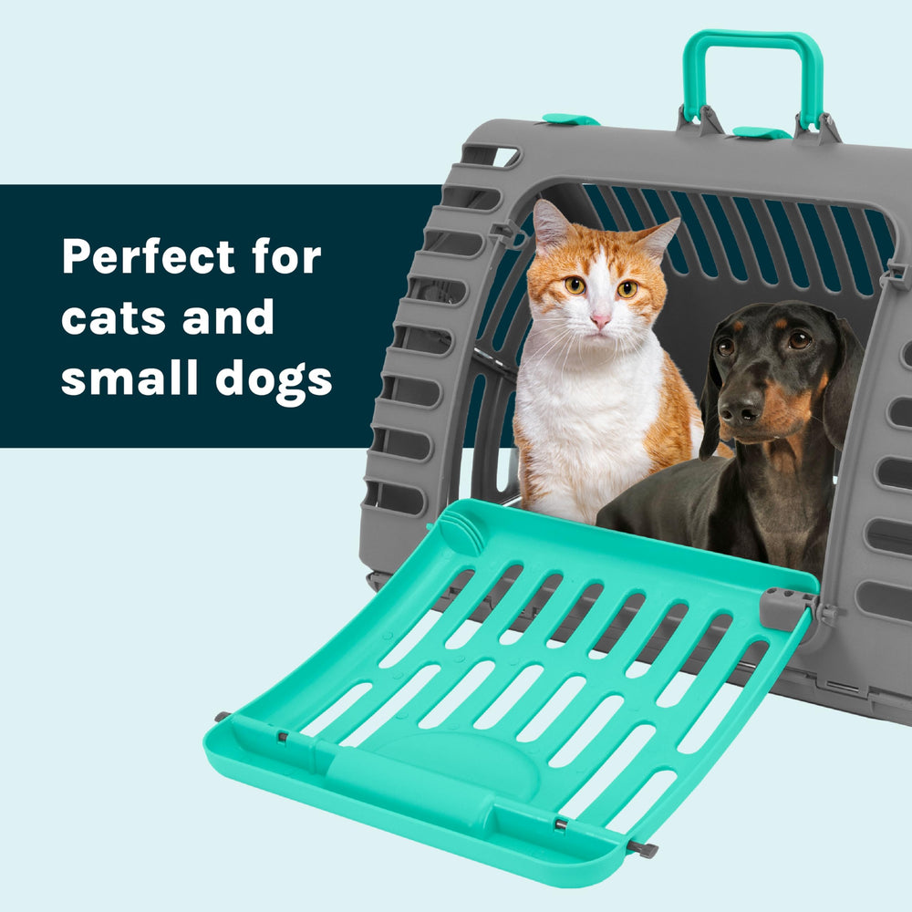 SportPet Designs teal door detail highlights secure transport.