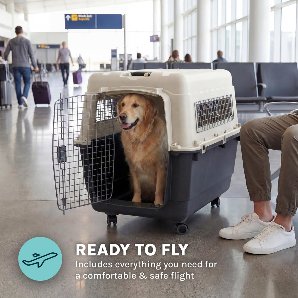 SportPet kennel includes food bowls for convenient feeding during trips