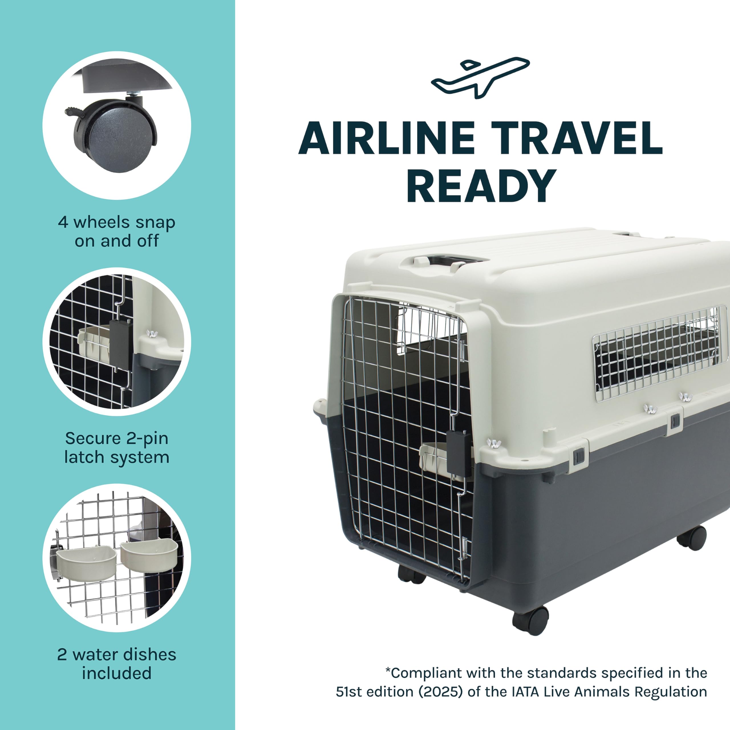 SportPet travel kennel with top handle for easy lifting