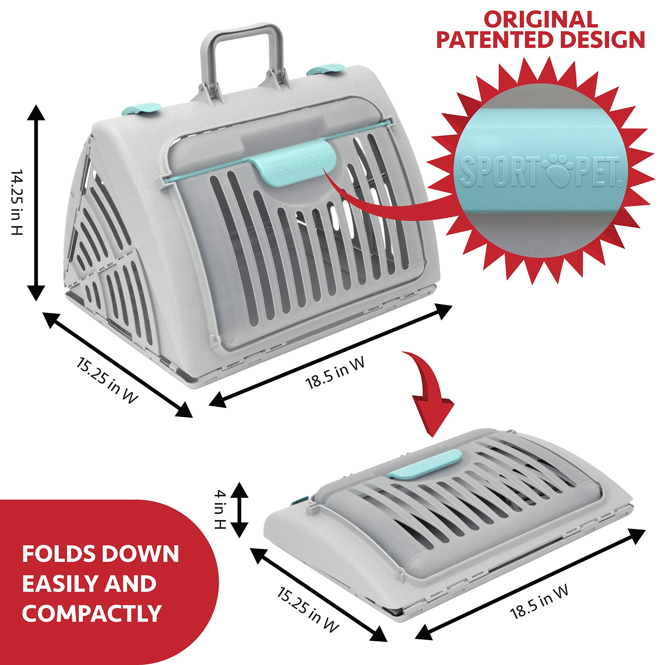 SportPet Travel Master dimensions support large cats up to 25 lbs