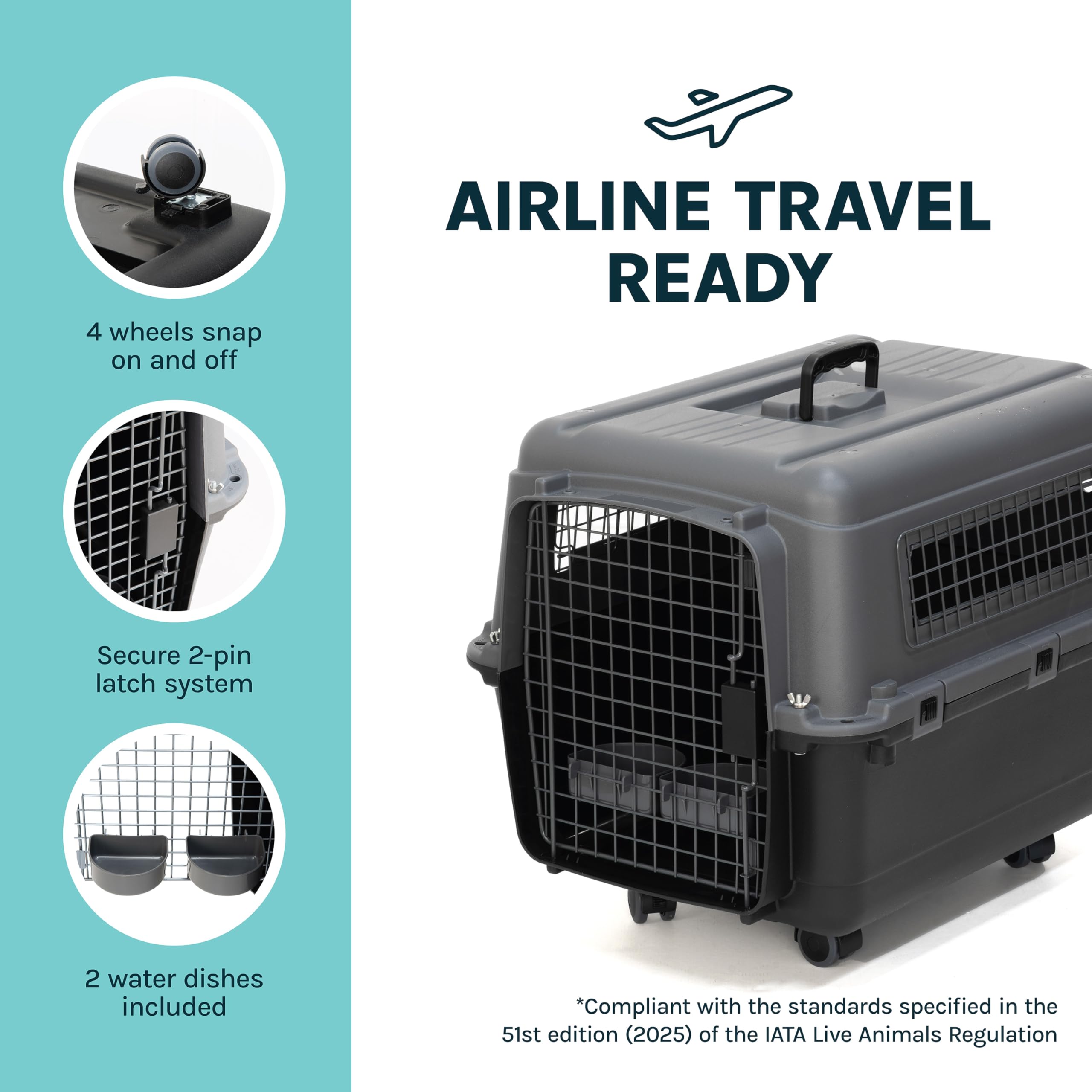SportPet ventilated-side-panels promote airflow and pet visibility.