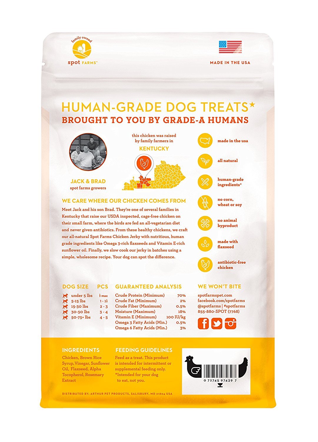 Spot Farms jerky close-up highlighting flaxseed and natural ingredients.