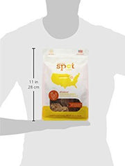Close-up of Spot Farms jerky texture, perfect chew for dogs.