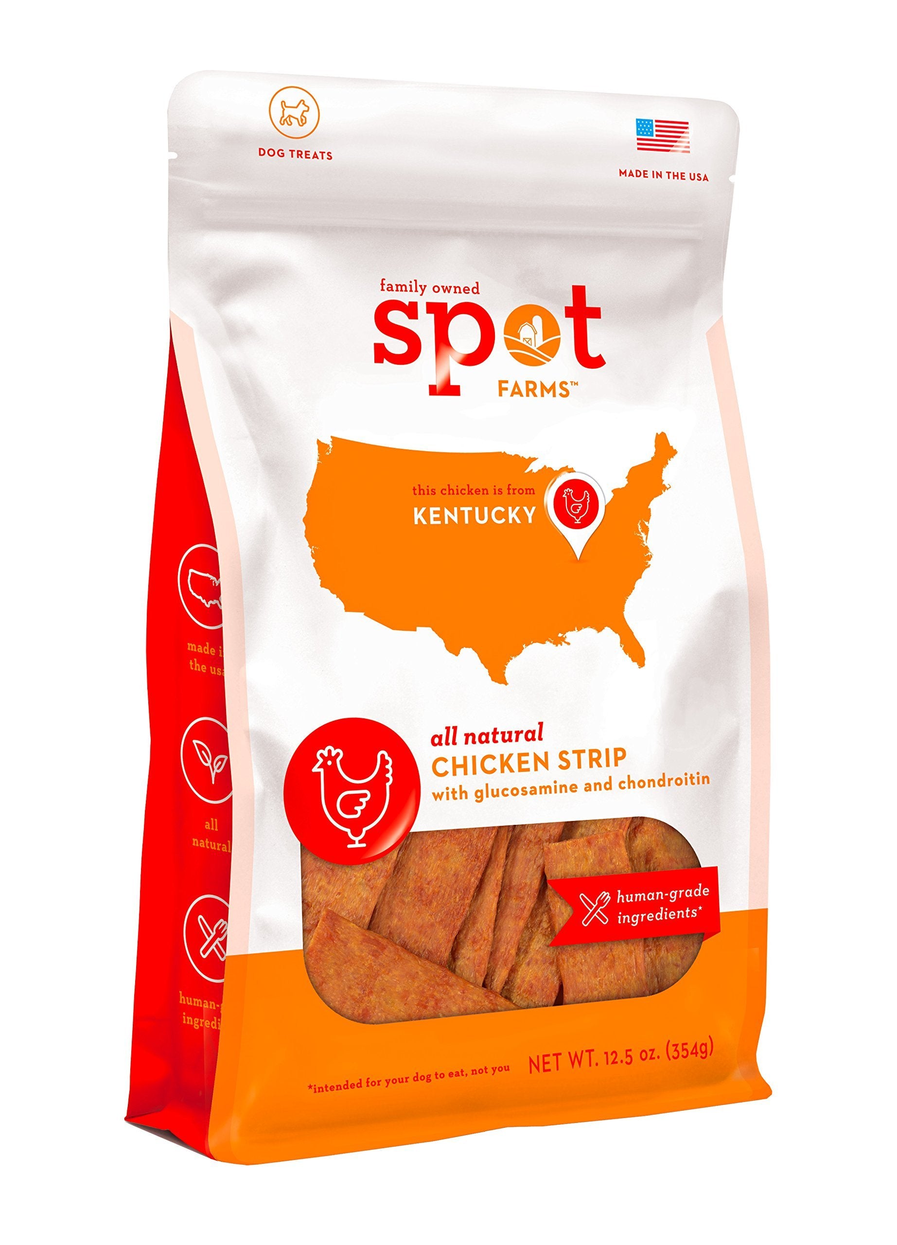 Spot Farms USA-made dog treats from cage-free Kentucky farms