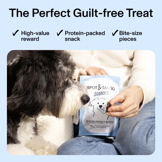 Spot & Tango Bison Kidney Bites grain-free, gluten-free treats suitable for dogs.