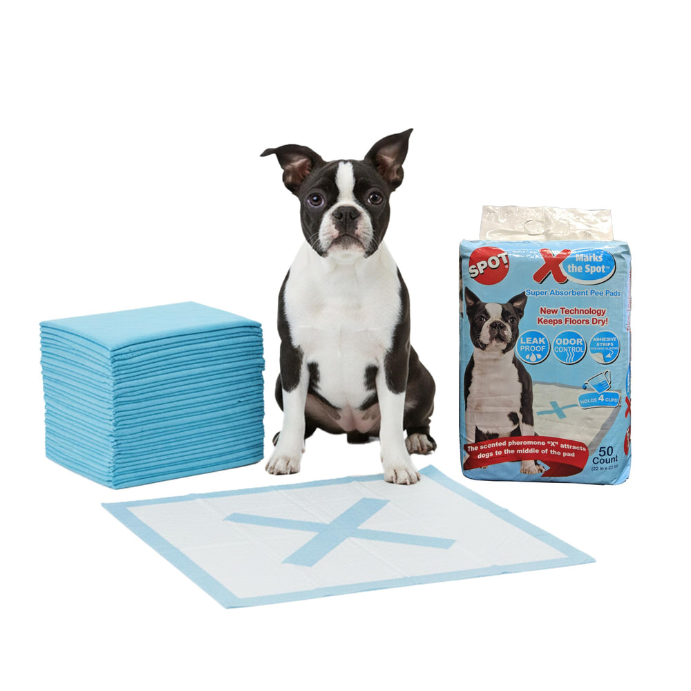 SPOT X marks the spot center X guides puppy toward the pad center for cleaner training.