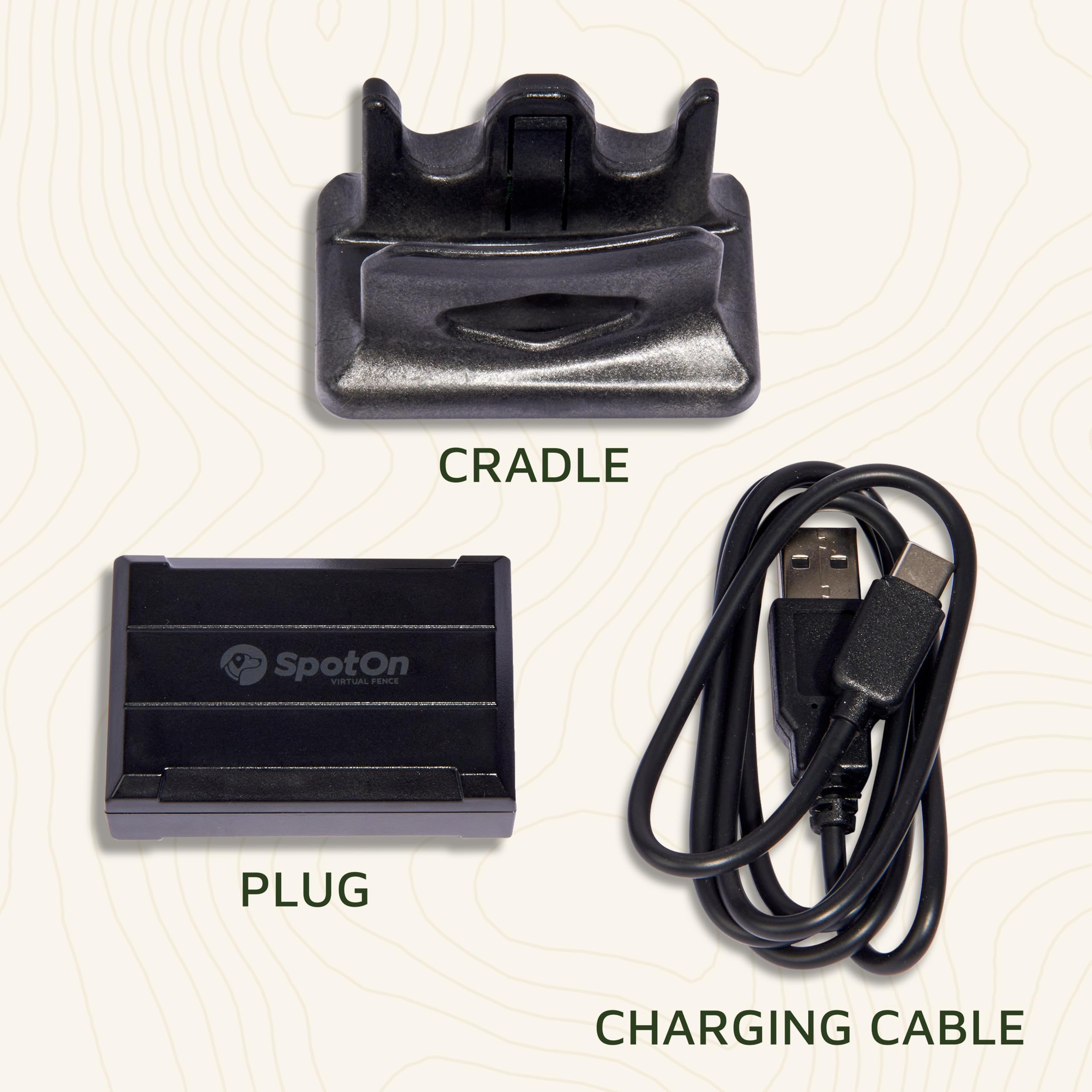SpotOn Omni Edition collar cradle with cable for easy charging