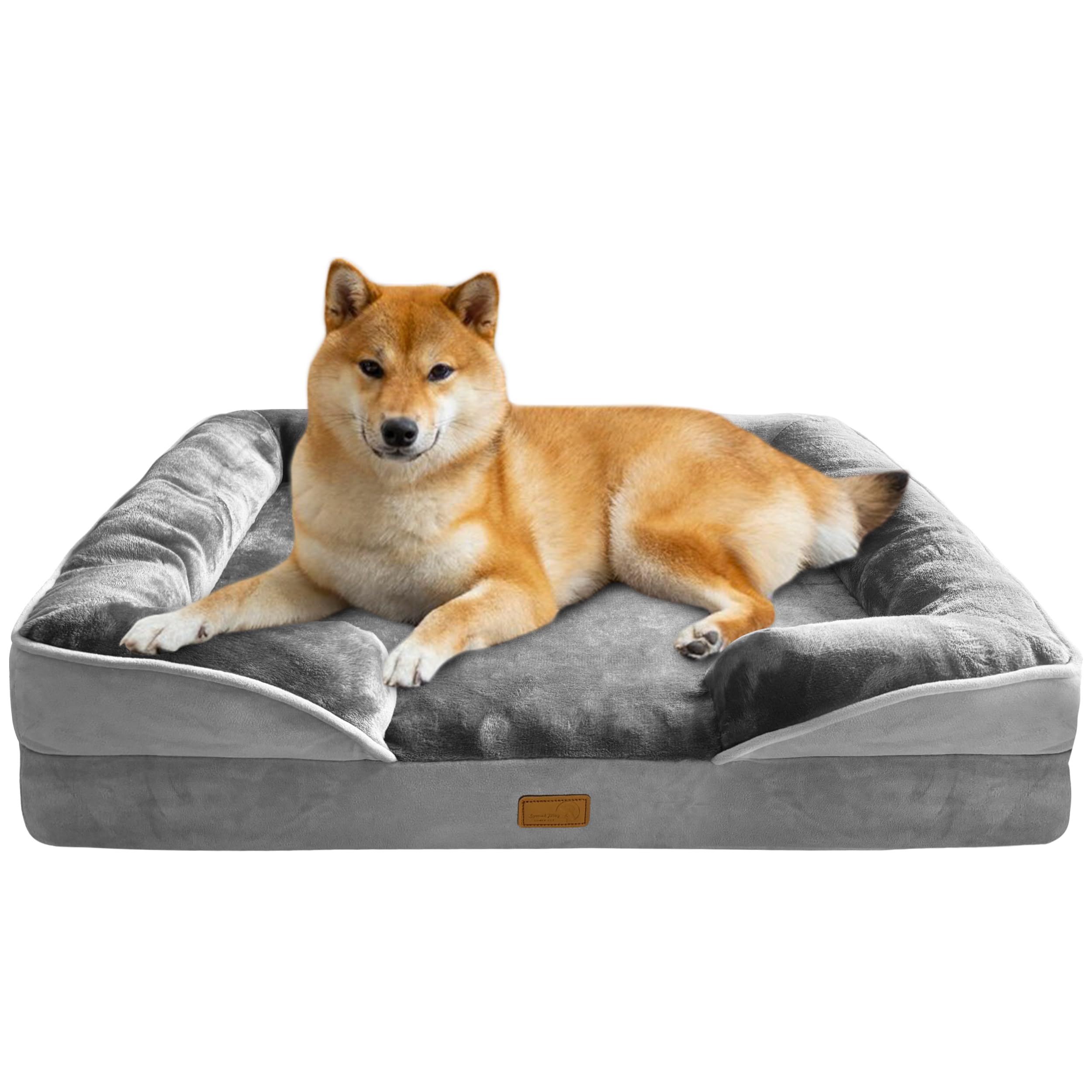 Spotted Play orthopedic dog bed mattress with high-density foam for even support.