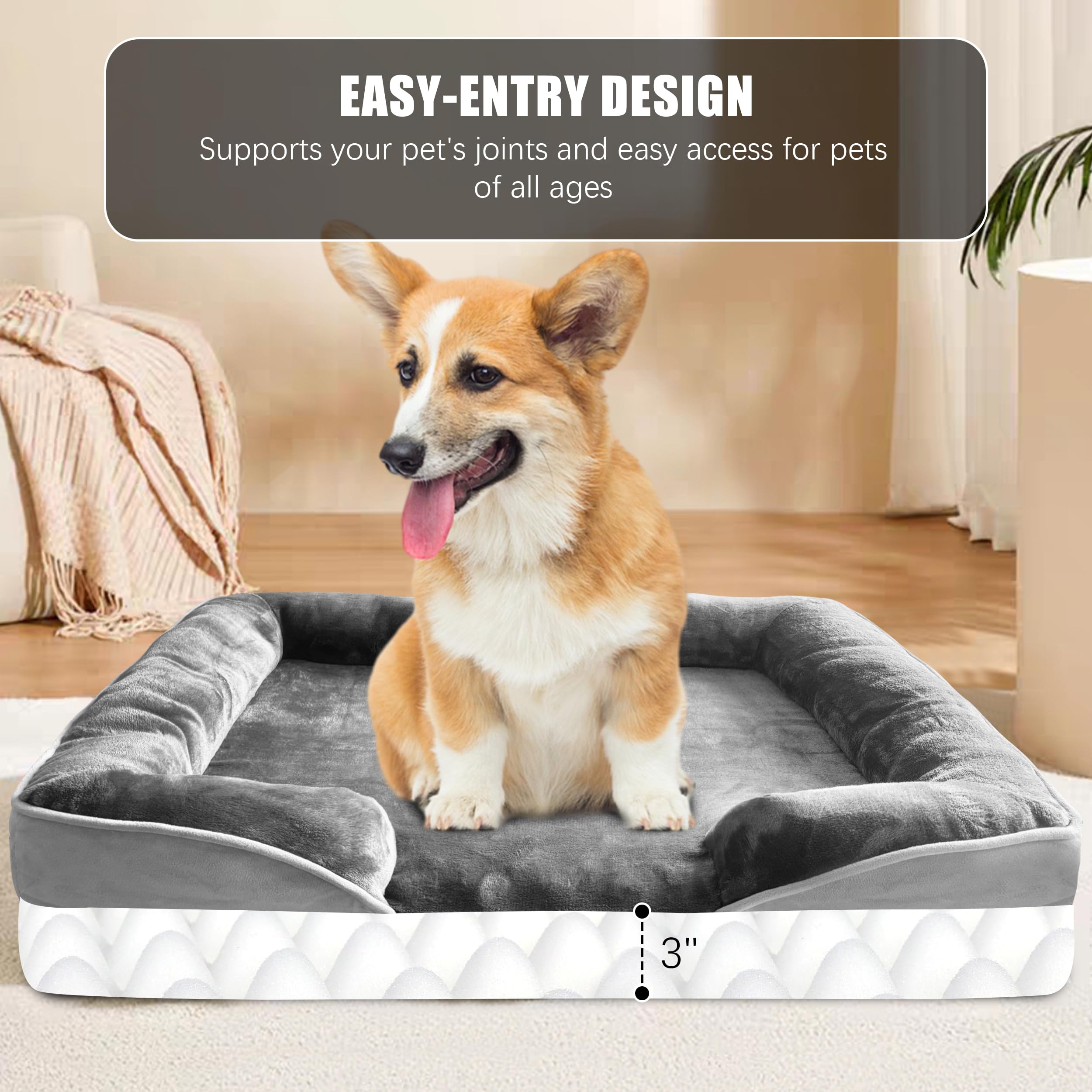 Spotted Play plush bolster emphasizes cozy, secure lounging