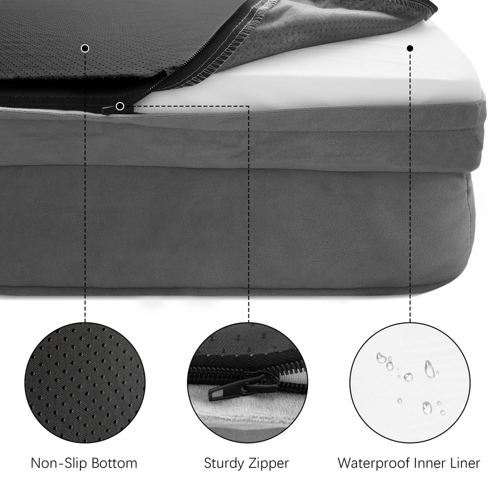 Spotted Play waterproof liner closeup protects foam from spills
