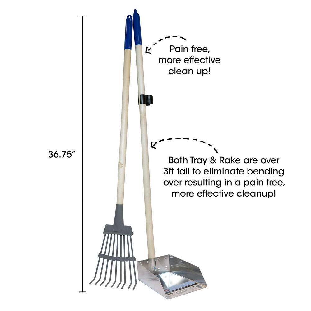 Spotty 36-75 inch long handle reduces bending during cleanup.