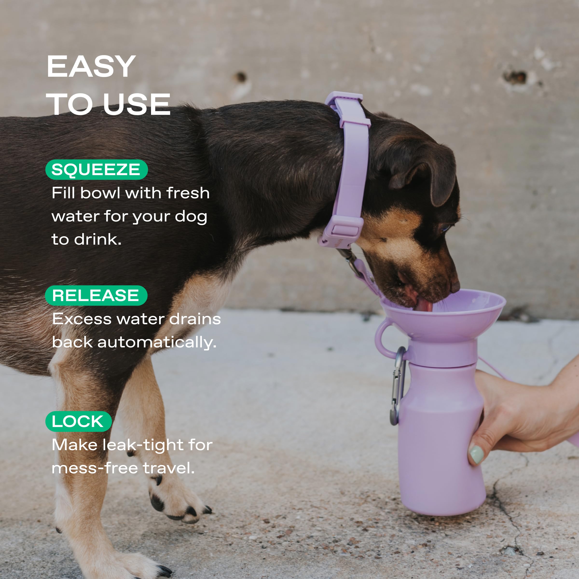 Springer bottle designed for one-handed use during walks and hikes.