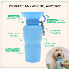 Springer one-handed operation for easy pet hydration on the go.