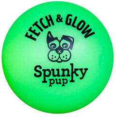 Spunky Pup Glow Ball, large size, ideal for dusk outdoor fetch.