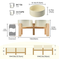 SPUNKYJUNKY bamboo stand height settings for flexible feeding posture