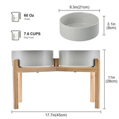 SPUNKYJUNKY eco bamboo stand elevates feeding for natural posture and comfort