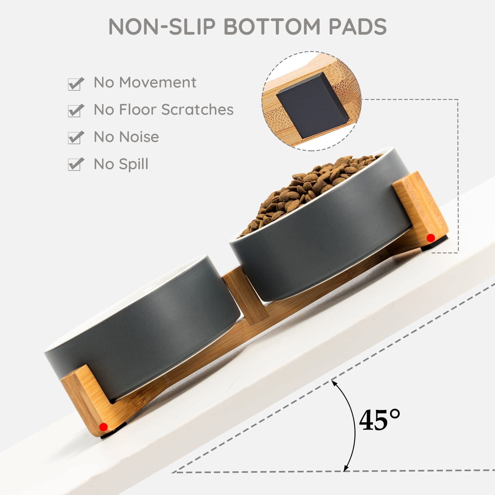 SPUNKYJUNKY non-slip base helps prevent spills during meals.