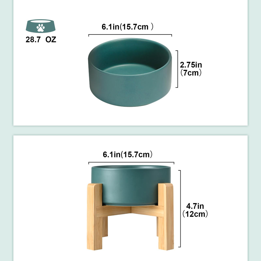 SPUNKYJUNKY wooden stand with anti-slip pad keeps bowls stable during meals