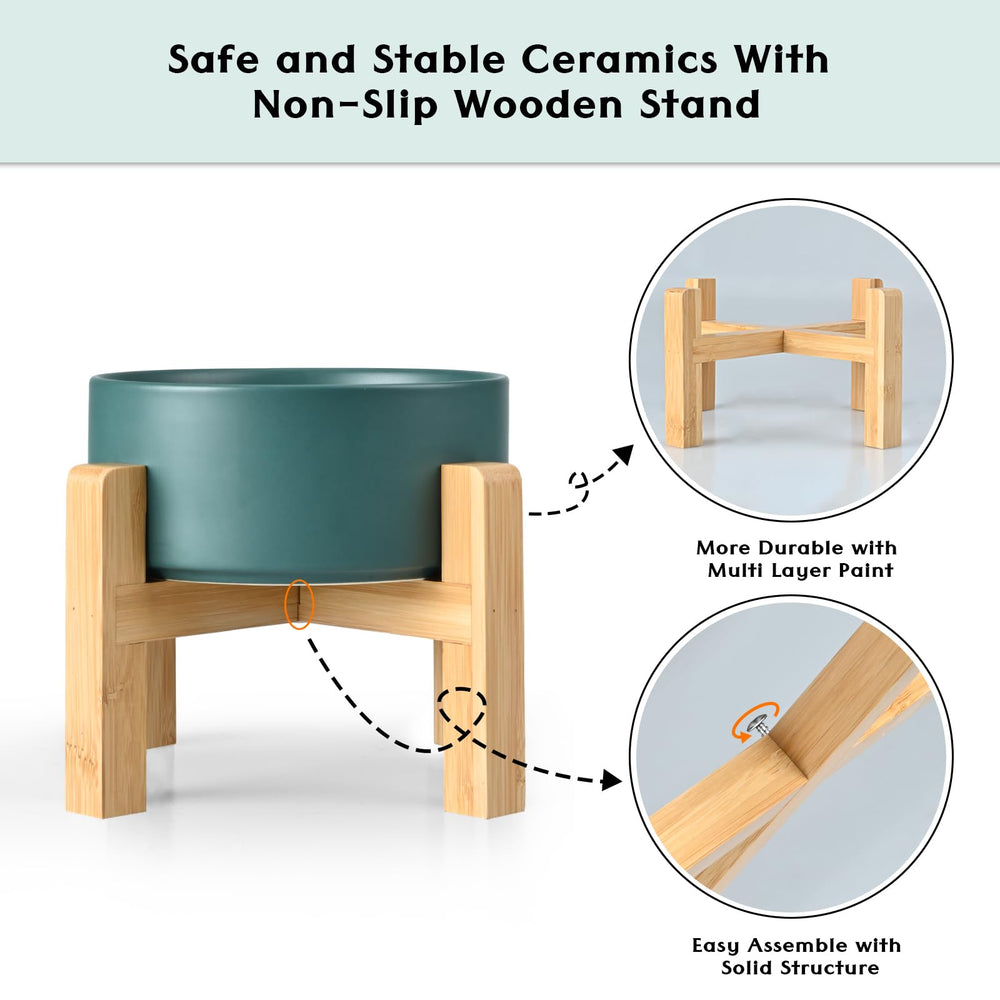 SPUNKYJUNKY raised bowls promote comfortable feeding posture for small dogs.