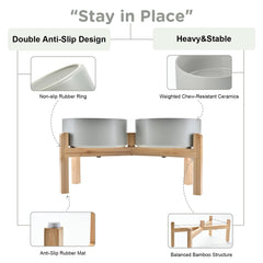 SPUNKYJUNKY stable base with non-slip pads keeps bowls in place.