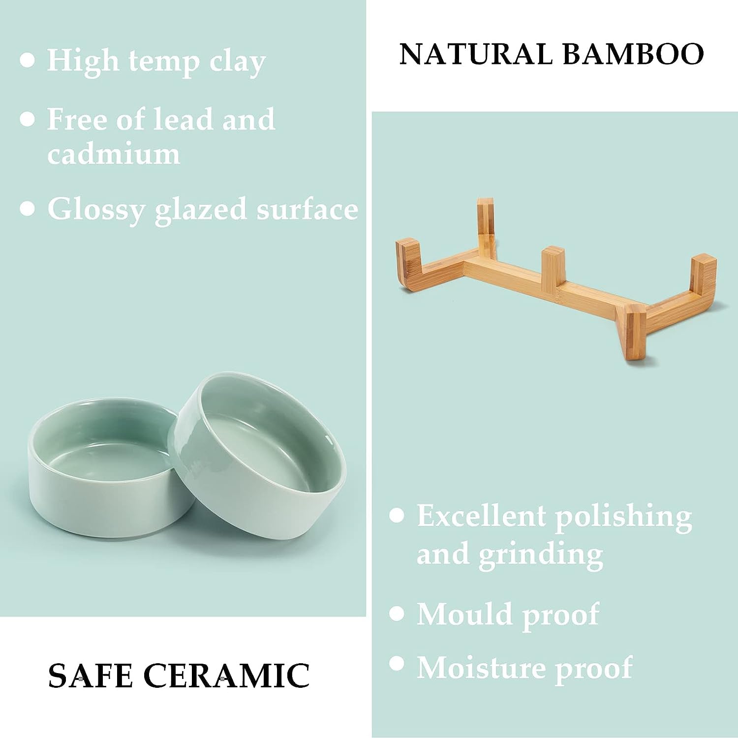 SpunkyJunky wooden stand with non-slip base ensures stable feeding.