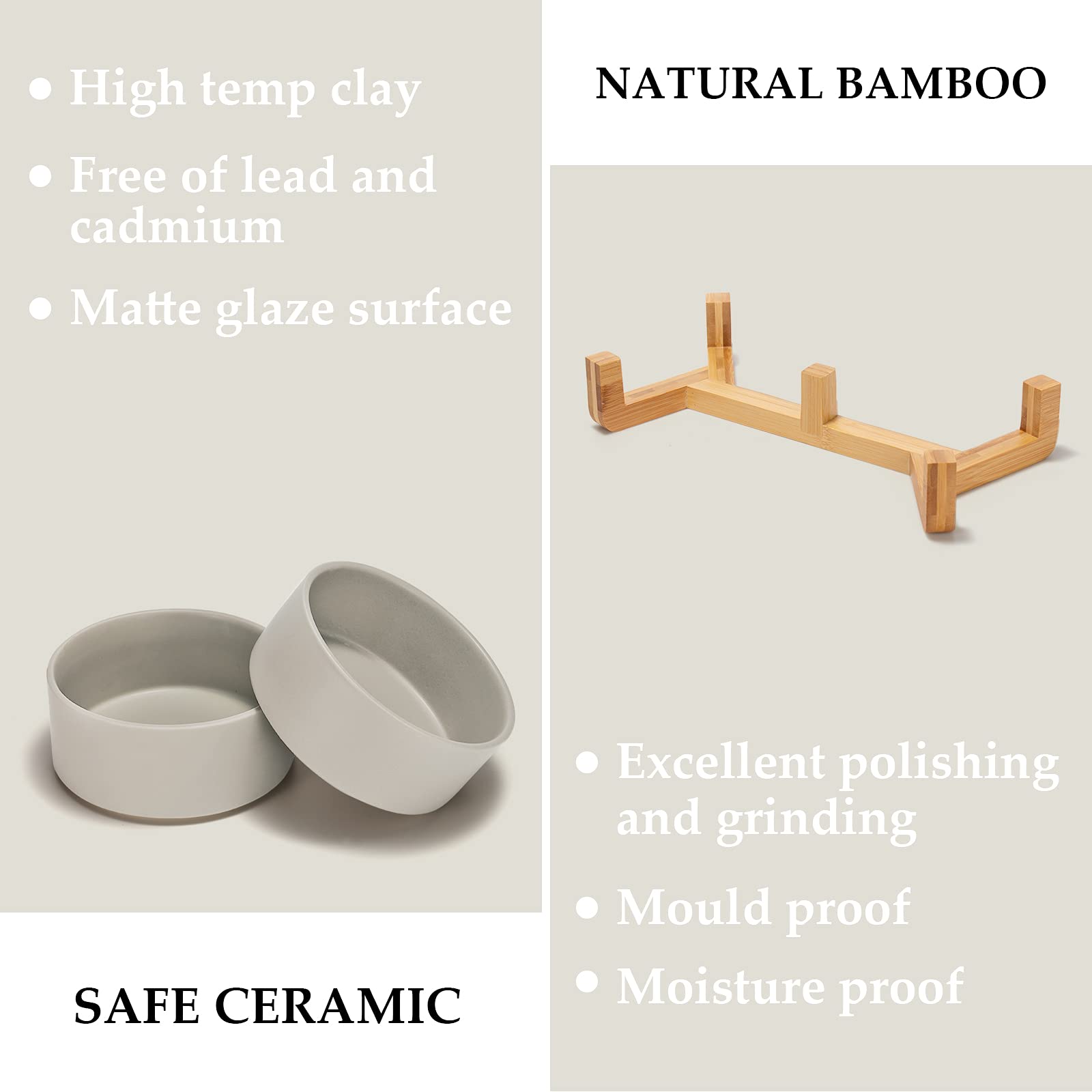 SPUNKYJUNKY wooden stand elevates feeding height