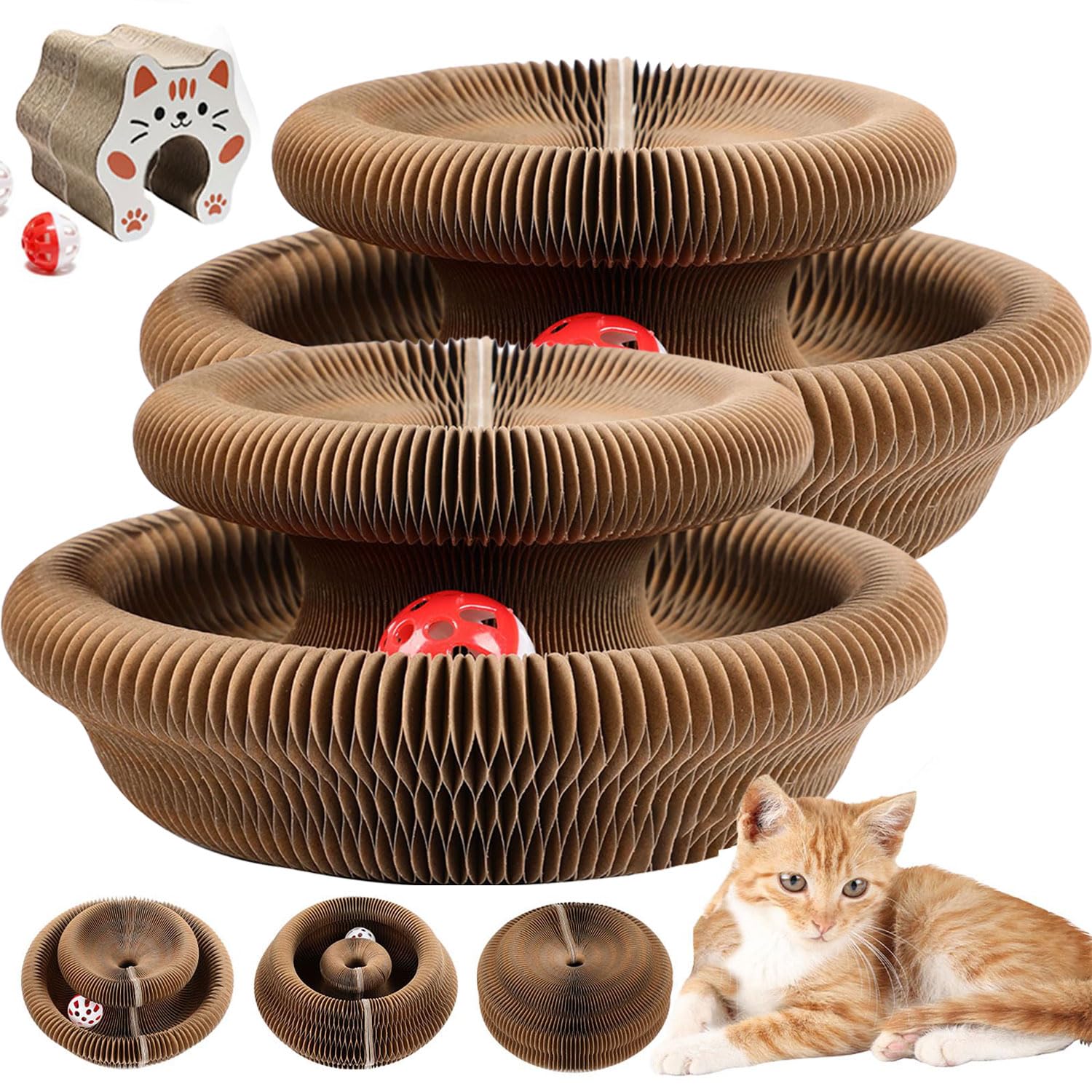 SpyxCam twisty paws tunnel in use for indoor cat play and stretch.