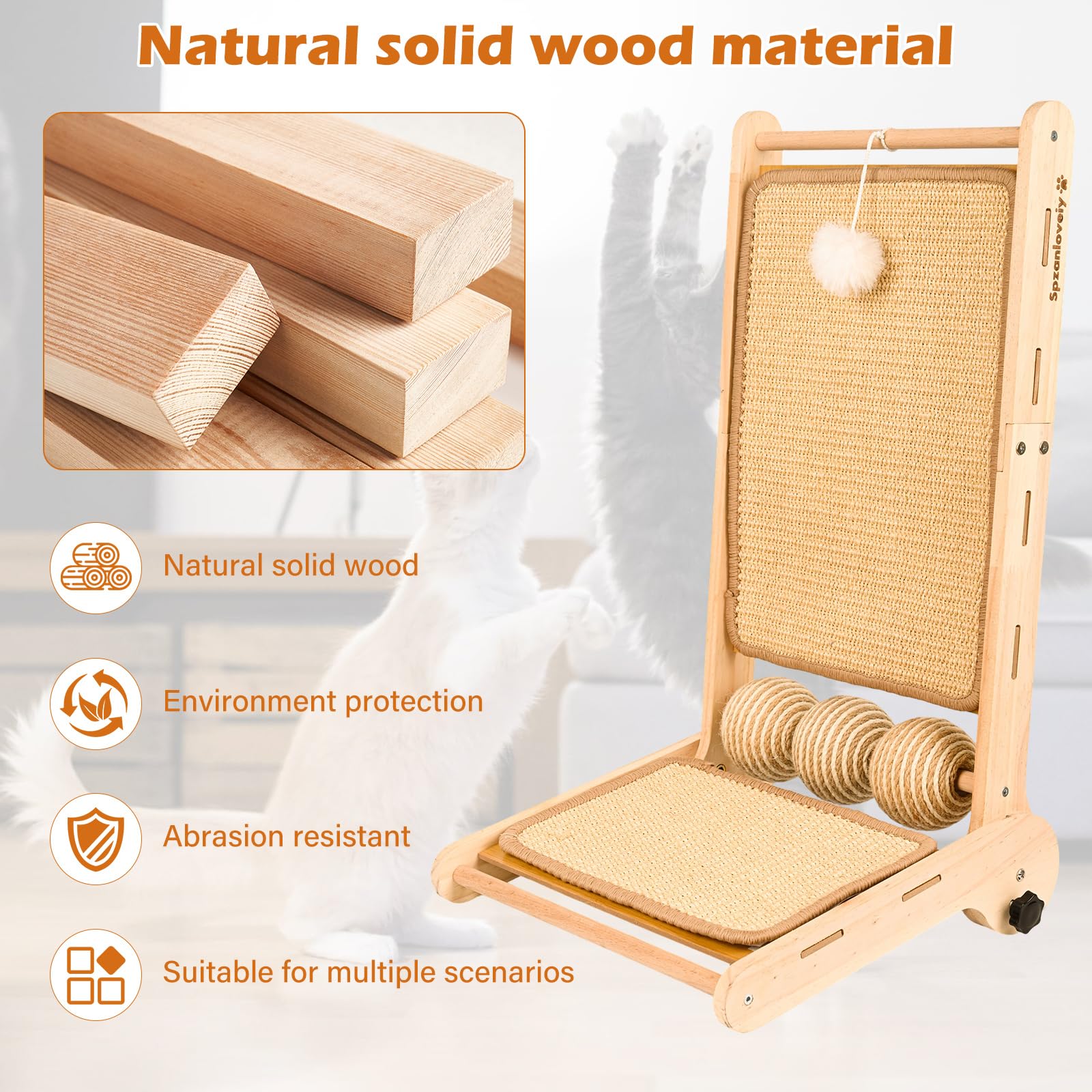 Spzanlovely easy-assembly scratcher with replaceable pads.