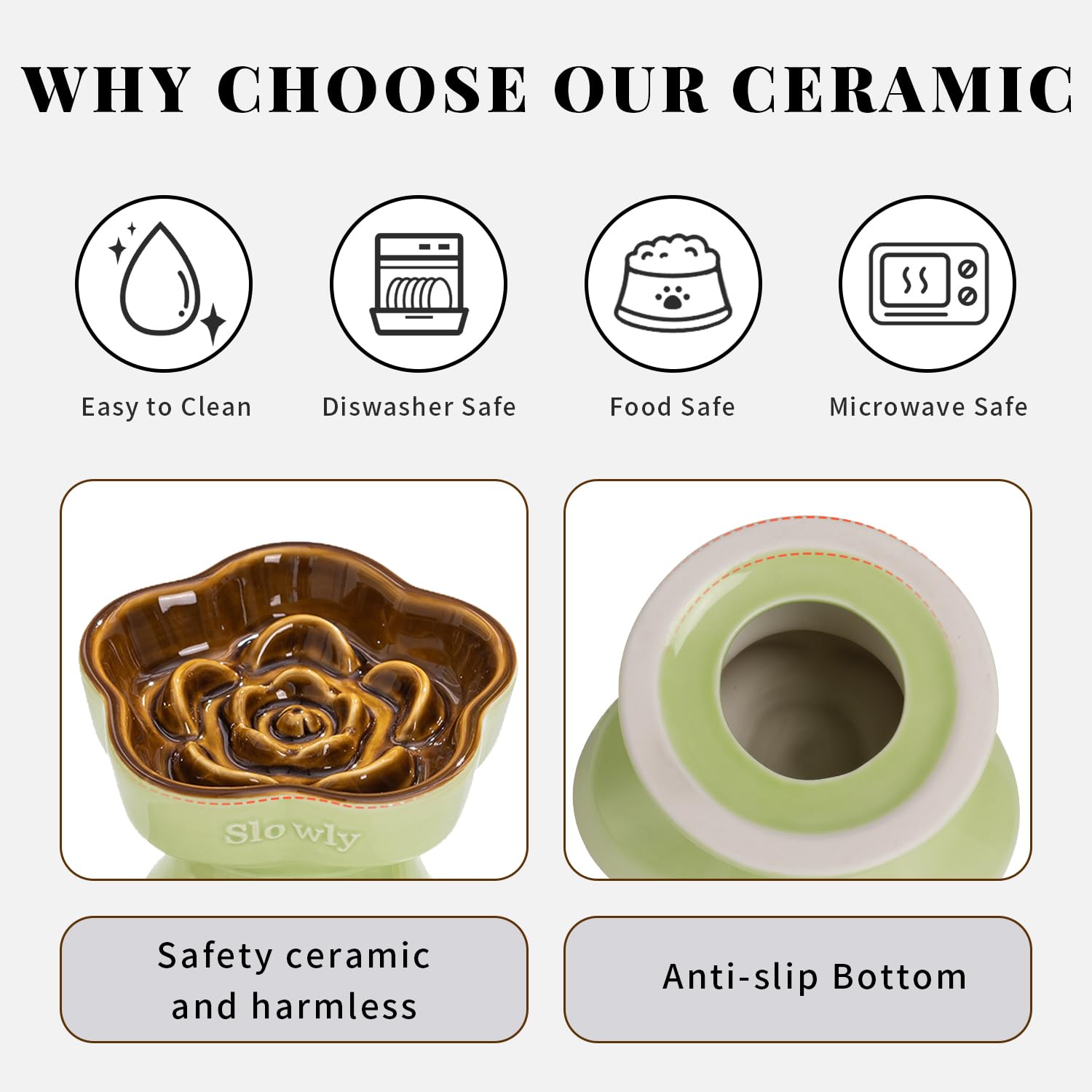 S&Q'S CERAMICS flower petal design bowl adds charm to mealtime.