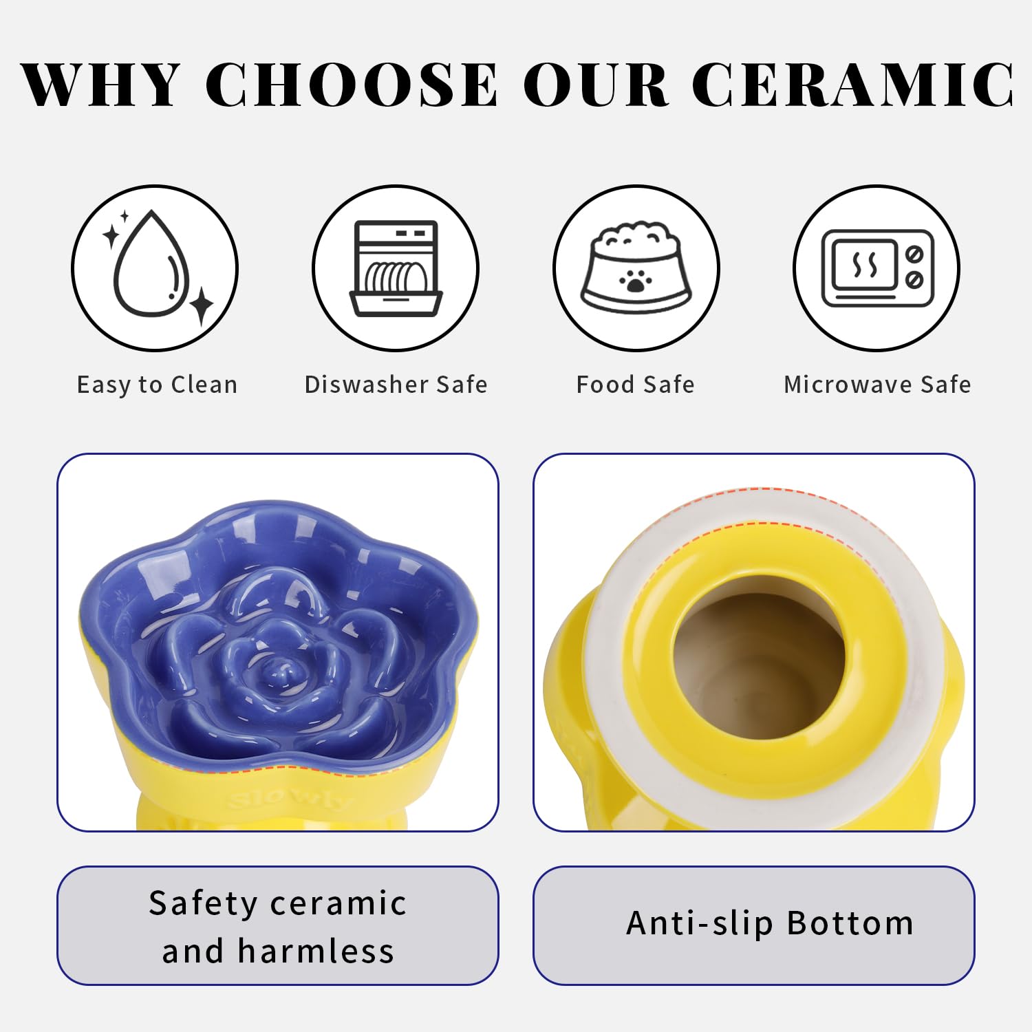 SQS Ceramics plum blossom petal design with color options for stylish mealtime.