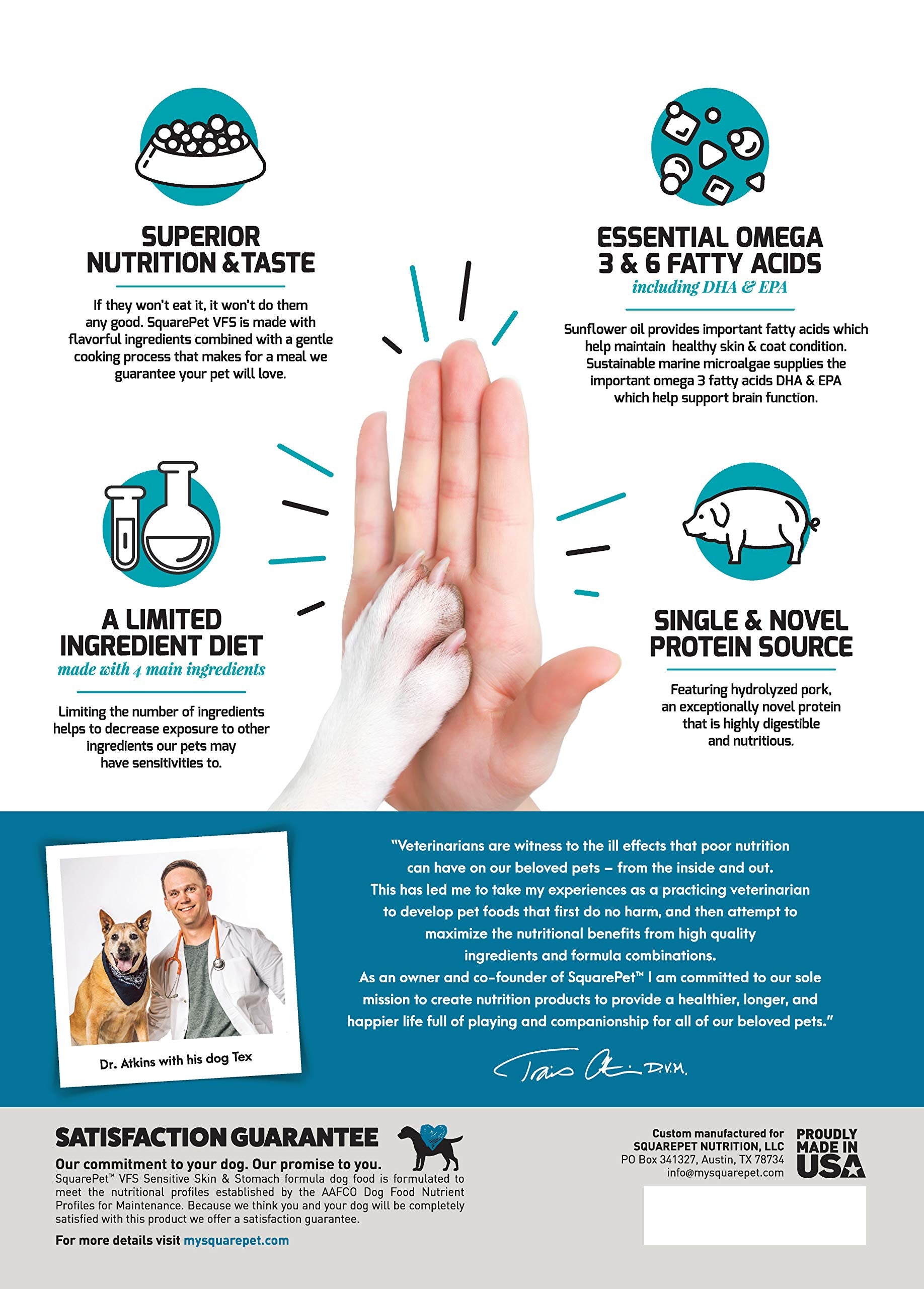 SquarePet VFS fed dog bowl example shows practical mealtime for balanced daily nutrition.