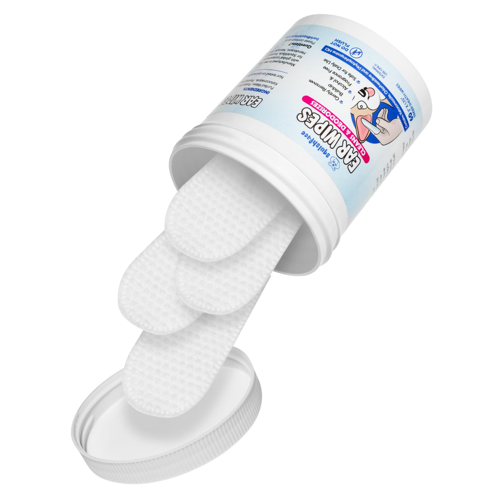 Squishface gentle formula keeps ears comfortable during routine care.