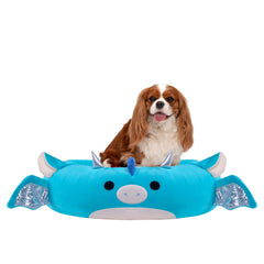 Squishmallows Tatiana Dragon round pet bed with ultrasoft fabric for cozy naps.