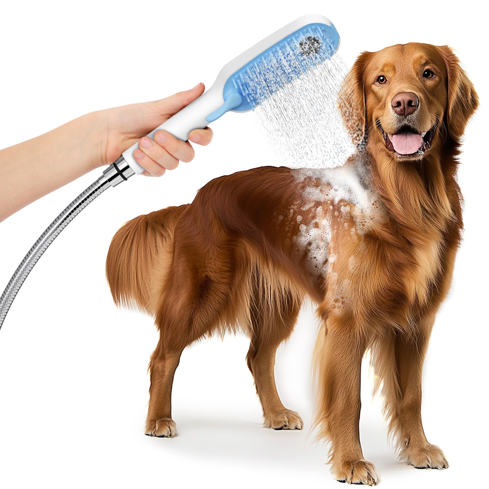 SR SUN RISE dog shower attachment with suction mount for drill-free setup