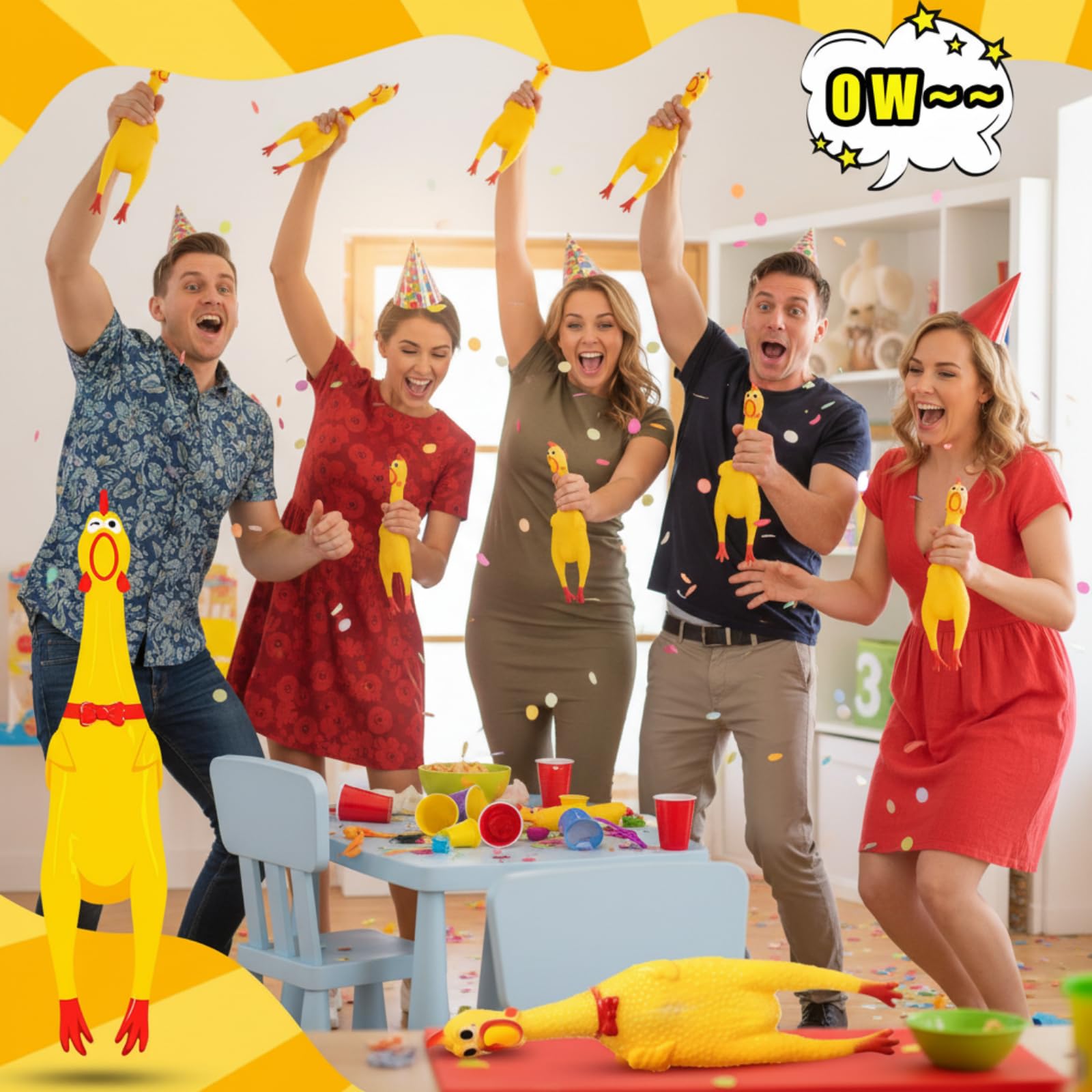 Sratte funny gift chicken toy sparks laughter and playful moments.