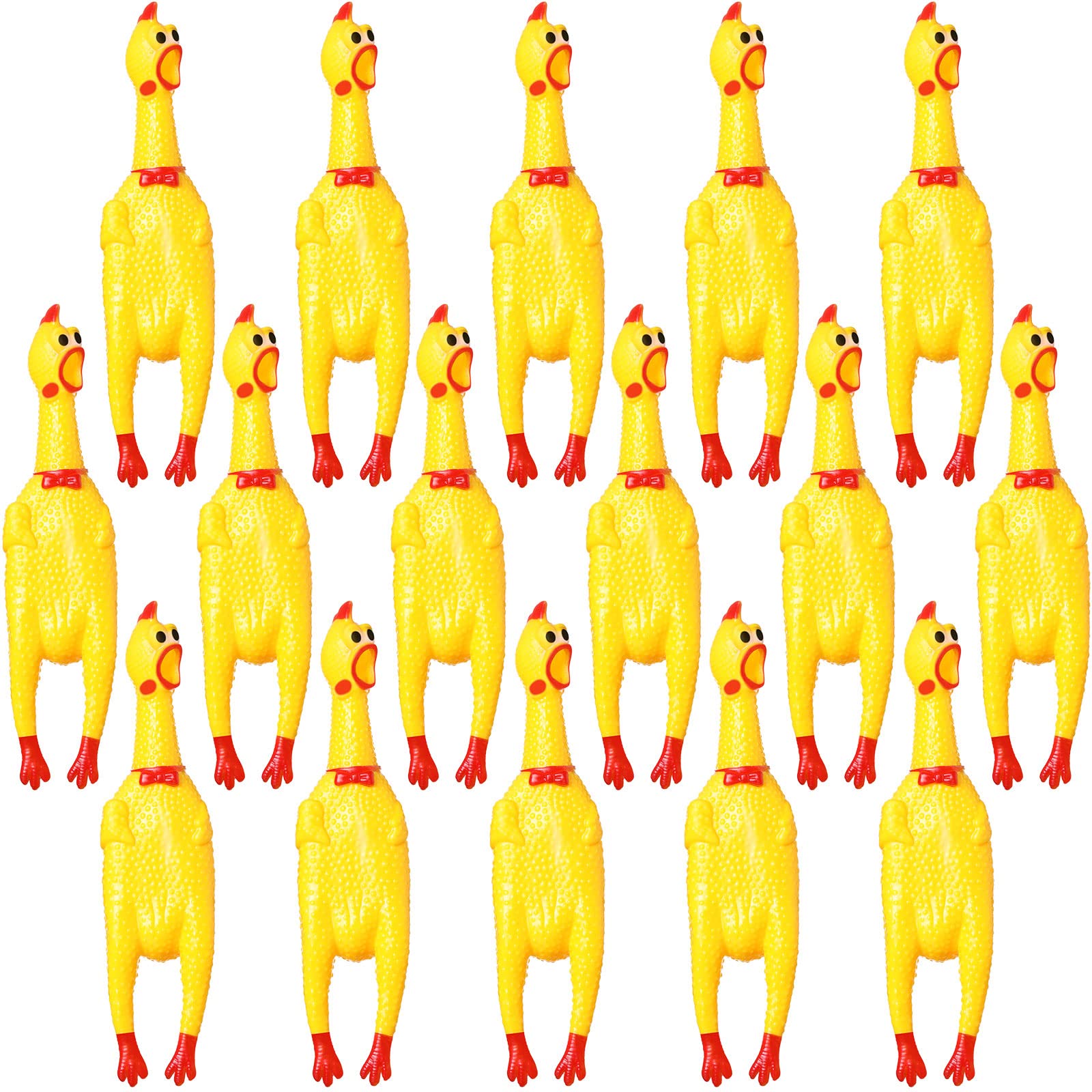 Sratte screaming chicken toy 12in yellow pack for interactive play and stress relief.
