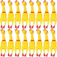 Sratte screaming chicken toy yellow 15-inch; durable dog chew and play item.