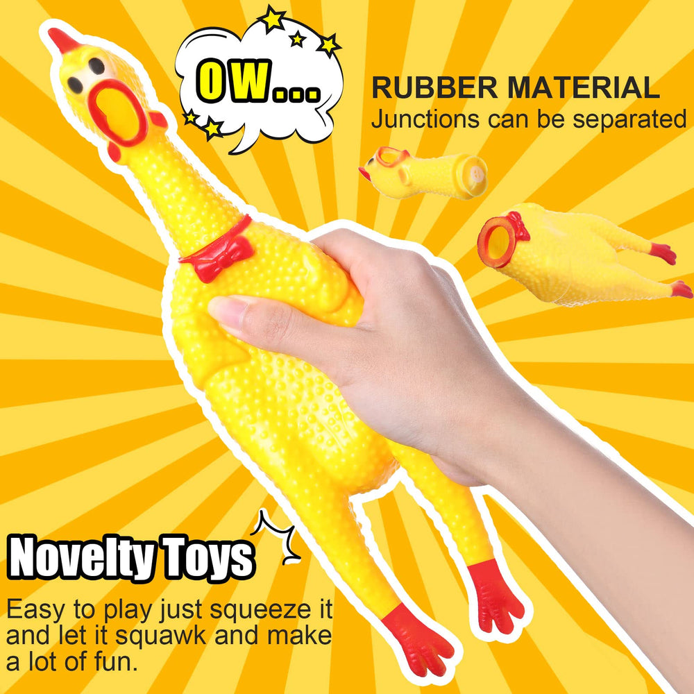 Sratte stress-relief rubber chicken toy for engaging squeaks during playtime.