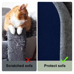 SREBAY adhesive back cat scratch pad installed on furniture surface.