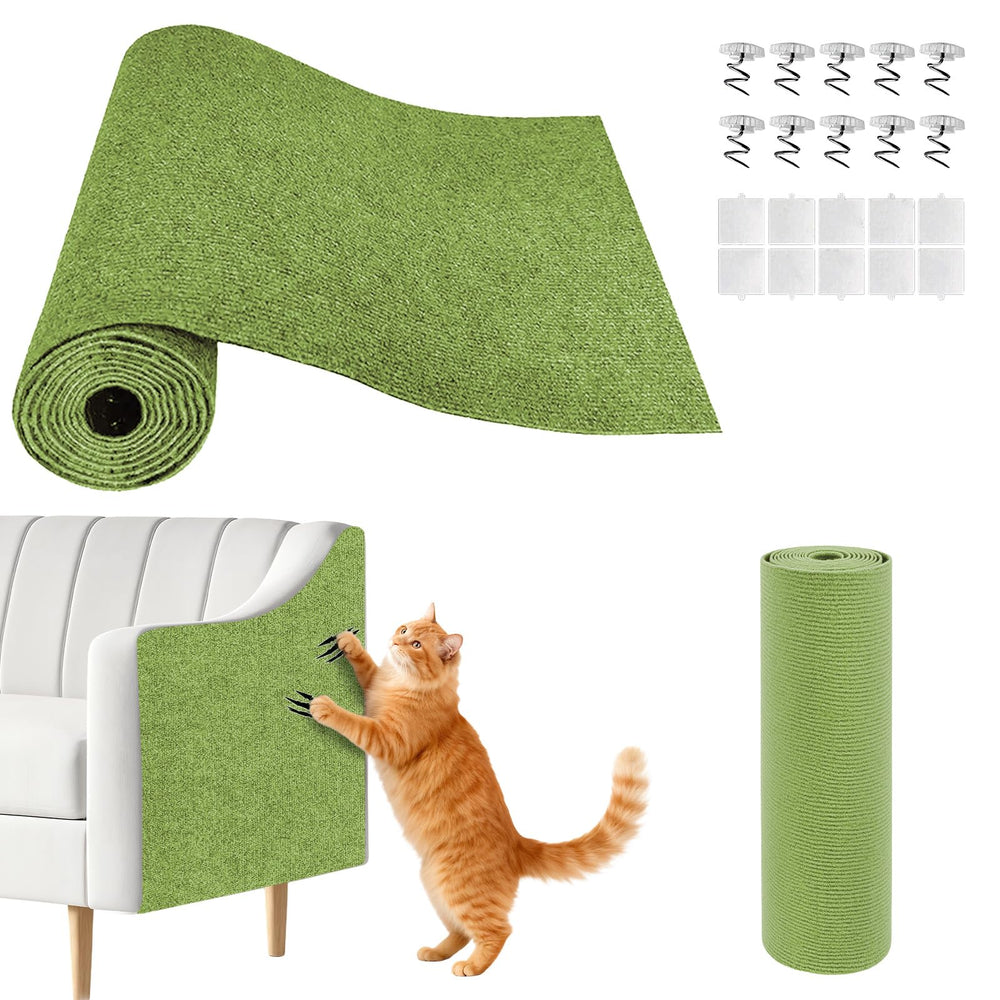 SREBAY cat scratch couch protector closeup shows soft felt texture for scratching.