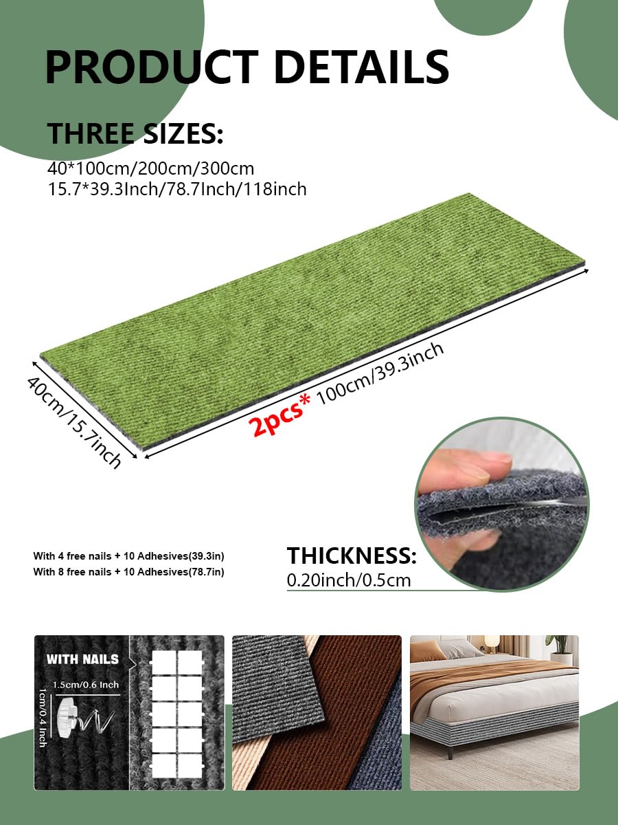 SREBAY pre-cut mats show 39-3 by 15-8 inch layout for easy DIY.