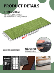 SREBAY pre-cut mats show 39-3 by 15-8 inch layout for easy DIY.