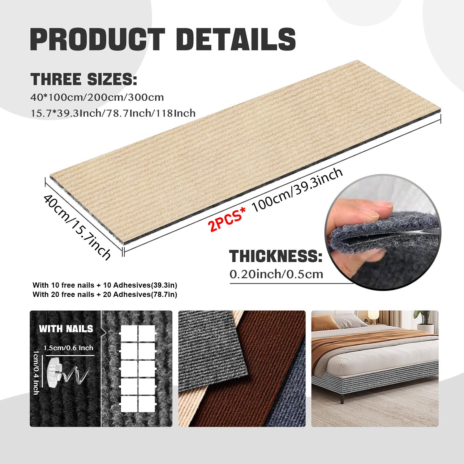 SREBAY cat scratching mat cuttable design allows custom shapes for rooms.
