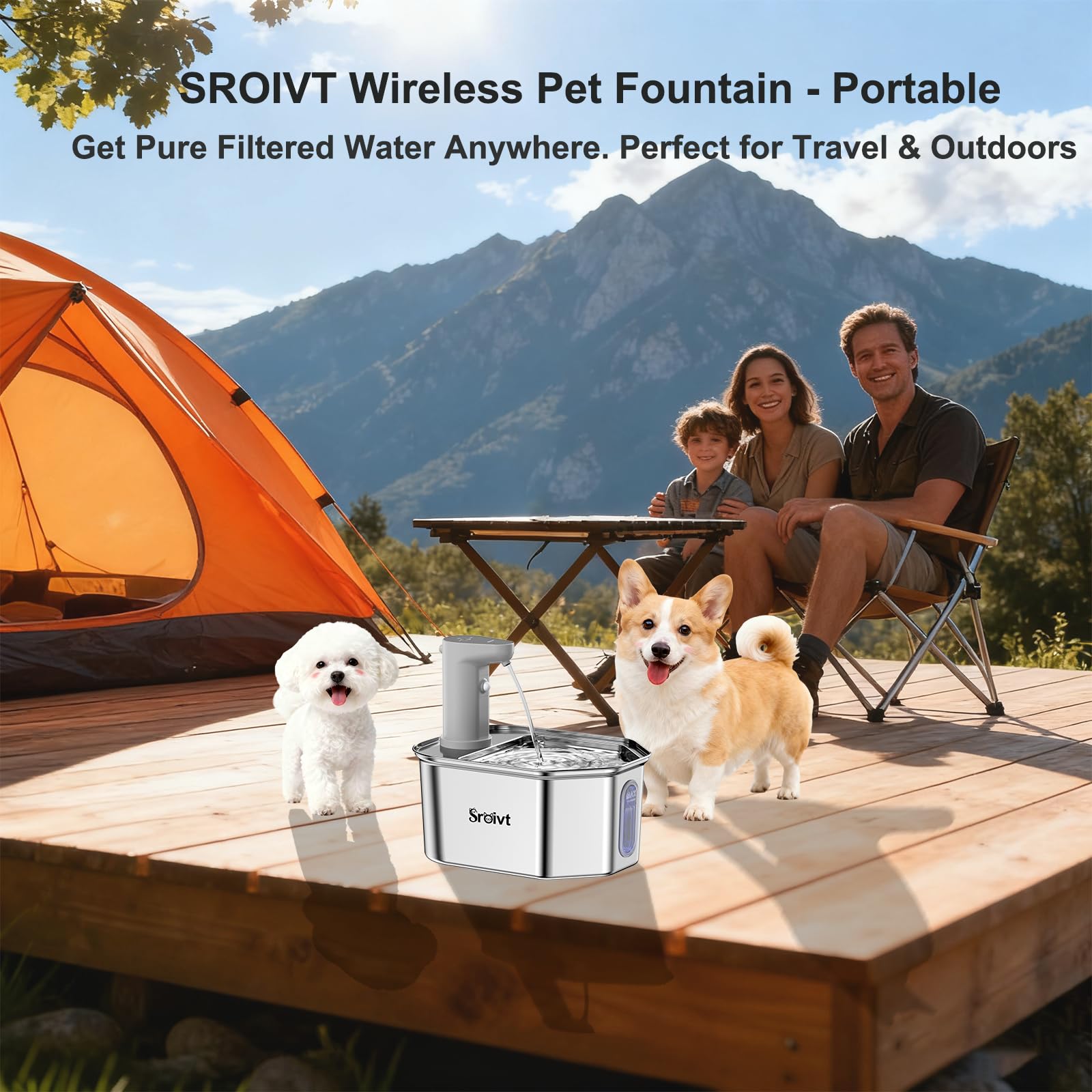 SROIVT 5000mAh battery-powered operation enabling cordless freedom.