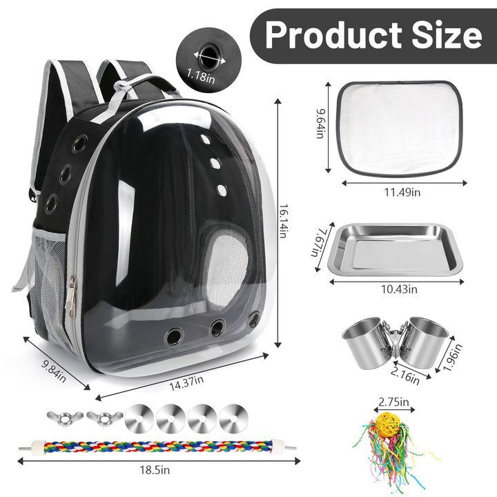 SSAWcasa bird backpack side-entrance enables easy access during trips
